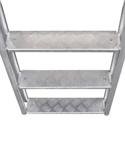 vidaXL 4-Step Dock/Pool Ladder Aluminium 170 cm