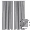 vidaXL Blackout Curtains 2 pcs Double Layer 140×245 cm Grey