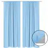 vidaXL Blackout Curtains 2 pcs Double Layer 140×245 cm Turquoise