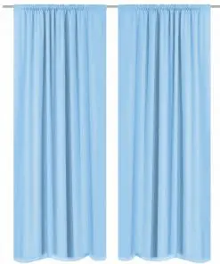 vidaXL Blackout Curtains 2 pcs Double Layer 140×245 cm Turquoise