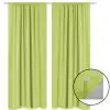 vidaXL Blackout Curtains 2 pcs Double Layer 140×245 cm Green vidaXL Blackout Curtains 2 pcs Double Layer 140×245 cm Green