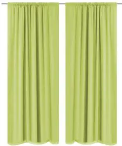 vidaXL Blackout Curtains 2 pcs Double Layer 140×245 cm Green