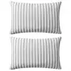 vidaXL Outdoor Pillows 2 pcs Stripe Print 60×40 cm Grey