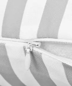 vidaXL Outdoor Pillows 2 pcs Stripe Print 60×40 cm Grey
