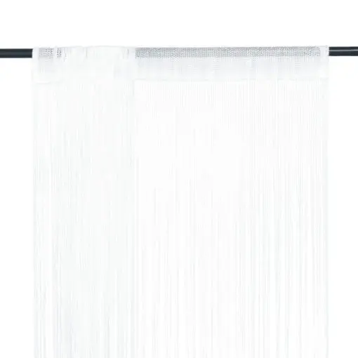 vidaXL String Curtains 2 pcs 140×250 cm White