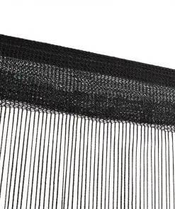 vidaXL String Curtains 2 pcs 100×250 cm Black