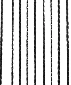 vidaXL String Curtains 2 pcs 100×250 cm Black