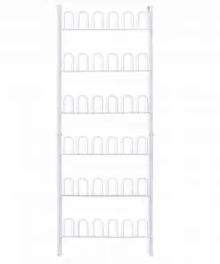 vidaXL 18 Pairs Shoe Racks 2 pcs Steel White