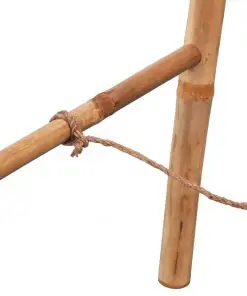 vidaXL Double Towel Ladder with 5 Rungs Bamboo 50×160 cm