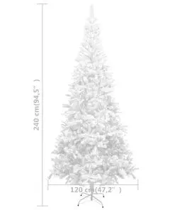 vidaXL Artificial Christmas Tree L 240 cm White