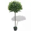 vidaXL Artificial Bay Tree Plant with Pot 125 cm Green vidaXL Artificial Bay Tree Plant with Pot 125 cm Green
