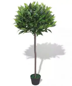 vidaXL Artificial Bay Tree Plant with Pot 125 cm Green