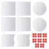 vidaXL Eight Piece Mirror Titles Multi-Shape Glass
