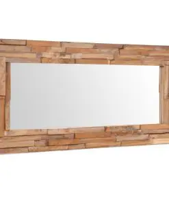 vidaXL Decorative Mirror Teak 120×60 cm Rectangular
