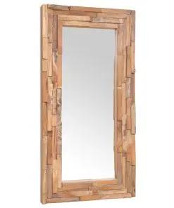 vidaXL Decorative Mirror Teak 120×60 cm Rectangular