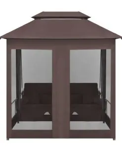 43240 vidaXL Gazebo Convertible Swing Bench Coffee