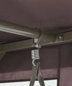 43240 vidaXL Gazebo Convertible Swing Bench Coffee