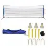 vidaXL Badminton Net Set with Shuttlecocks 500×155 cm