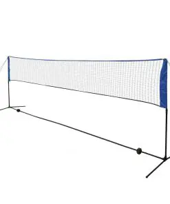vidaXL Badminton Net Set with Shuttlecocks 500×155 cm