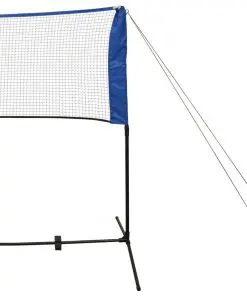 vidaXL Badminton Net Set with Shuttlecocks 500×155 cm