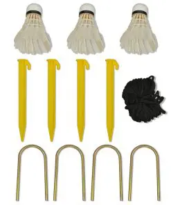 vidaXL Badminton Net Set with Shuttlecocks 500×155 cm