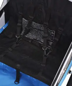 vidaXL Kids’ Bicycle Trailer Grey and Blue 30 kg