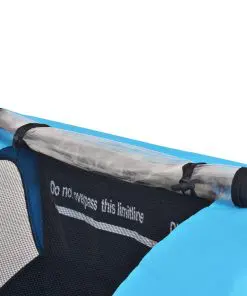 vidaXL Kids’ Bicycle Trailer Grey and Blue 30 kg