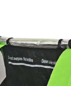 vidaXL Kids’ Bicycle Trailer Grey and Green 30 kg