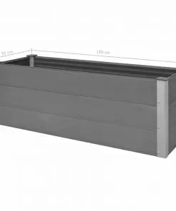 vidaXL Garden Raised Bed WPC 150x50x54 cm Grey