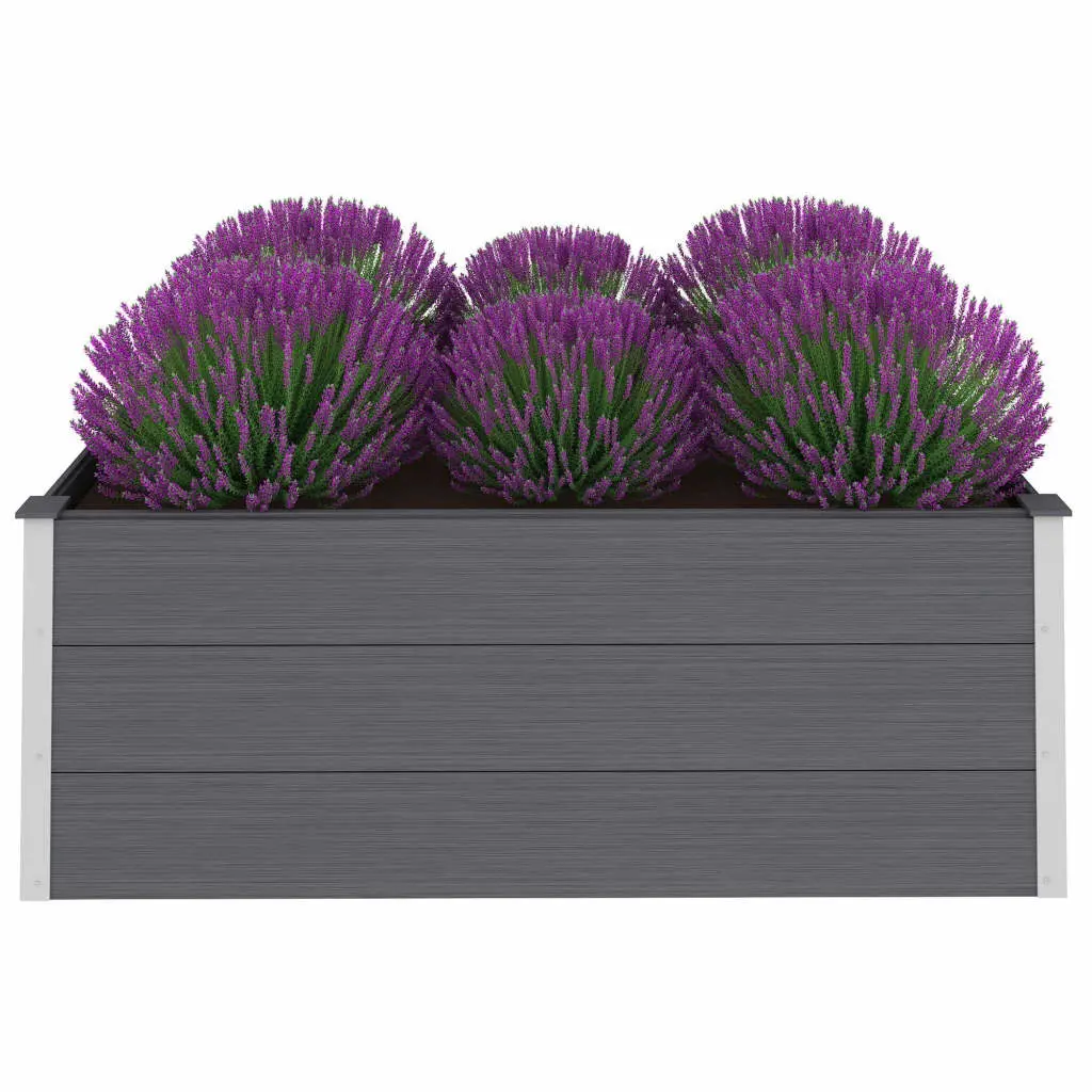 vidaXL Garden Raised Bed WPC 150x100x54 cm Grey