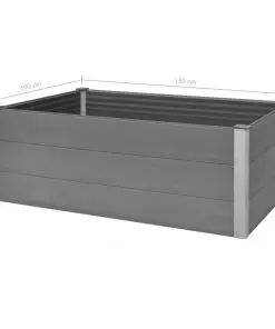 vidaXL Garden Raised Bed WPC 150x100x54 cm Grey