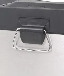 vidaXL Recycling Pedal Bin Garbage Trash Bin Stainless Steel 3×18 L