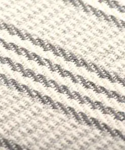 vidaXL Throw Cotton Stripes 125×150 cm Grey and White