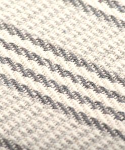 vidaXL Throw Cotton Stripes 220×250 cm Grey and White