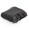vidaXL Throw Cotton Squares 220×250 cm Black vidaXL Throw Cotton Squares 220×250 cm Black