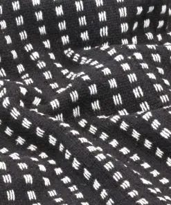 vidaXL Throw Cotton Squares 220×250 cm Black