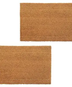 vidaXL Doormats 2 pcs Coir 24 mm 40×60 cm Natural