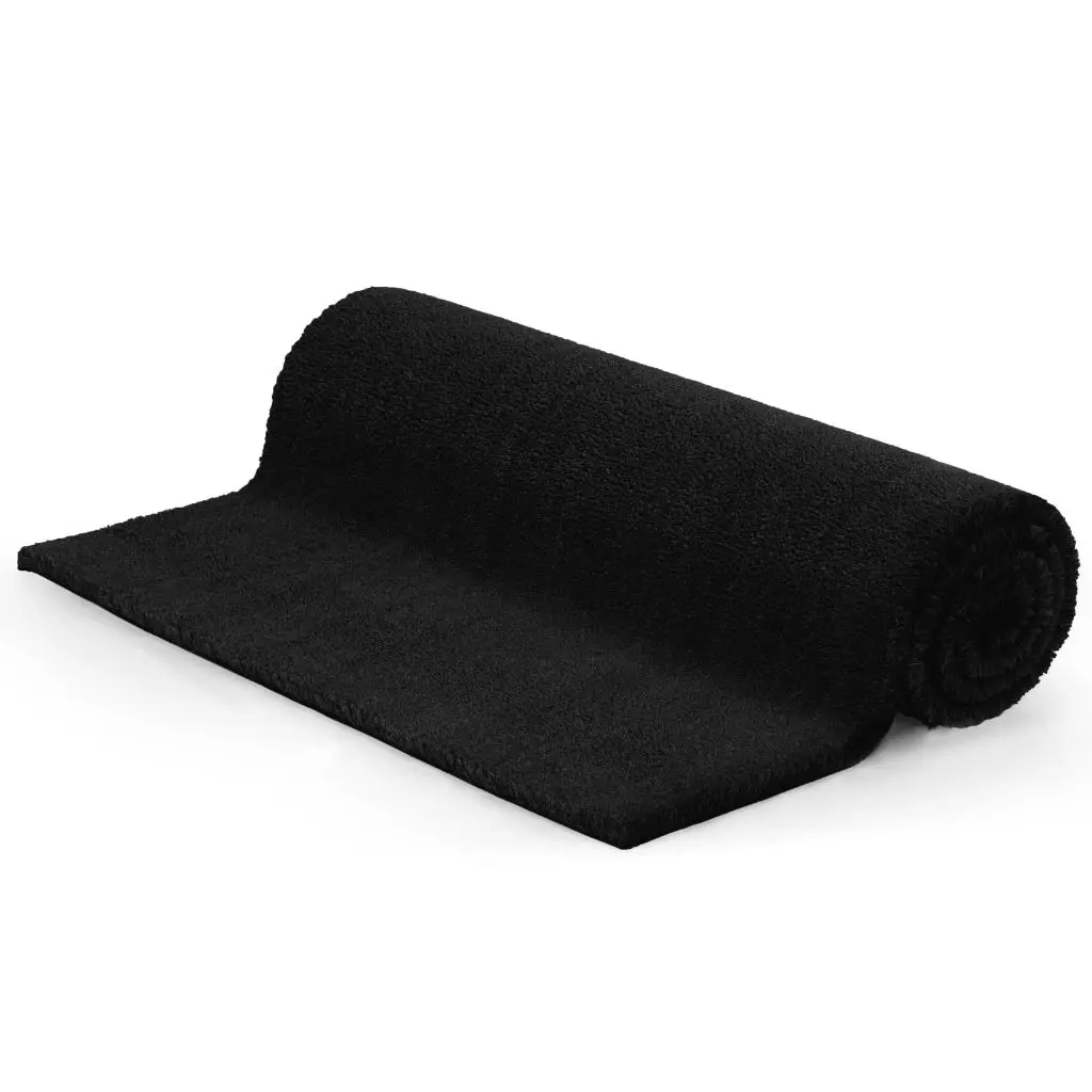 vidaXL Doormat Coir 17 mm 100×100 cm Black