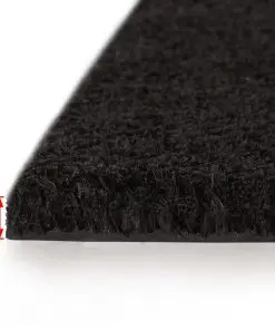 vidaXL Doormat Coir 17 mm 100×400 cm Black