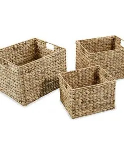 vidaXL Storage Basket Set 3 Pieces Water Hyacinth