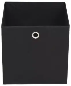 vidaXL Storage Boxes 4 pcs Non-woven Fabric 32x32x32 cm Black