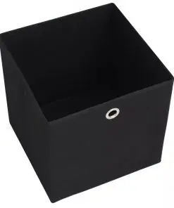 vidaXL Storage Boxes 10 pcs Non-woven Fabric 32x32x32 cm Black