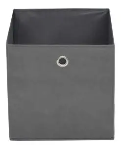 vidaXL Storage Boxes 10 pcs Non-woven Fabric 32x32x32 cm Grey