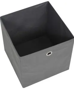 vidaXL Storage Boxes 10 pcs Non-woven Fabric 32x32x32 cm Grey