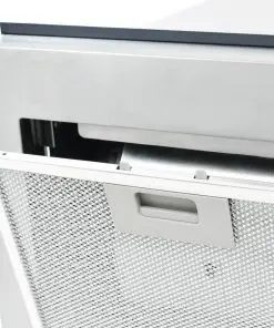 vidaXL Island Range Hood 90 cm Stainless Steel 756 m³/h LED