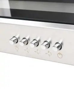 vidaXL Island Range Hood 90 cm Stainless Steel 756 m³/h LED