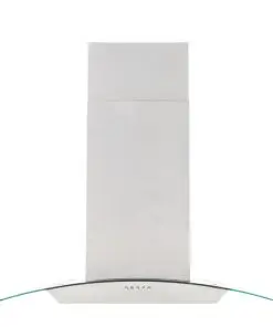 vidaXL Island Range Hood 90 cm Stainless Steel 756 m³/h LED
