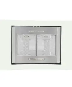 vidaXL Island Range Hood 90 cm Stainless Steel 756 m³/h LED