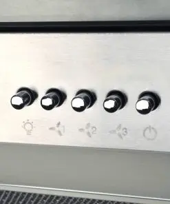 vidaXL Island Range Hood 90 cm Stainless Steel 756 m³/h LED