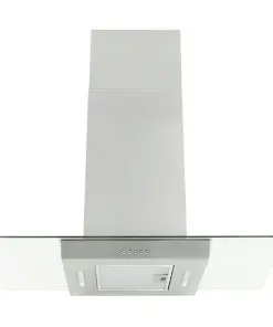 vidaXL Island Range Hood 90 cm Stainless Steel 756 m³/h LED